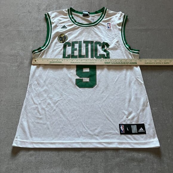 Adidas Boston Celtics Rajon Rondo Jersey Men Large White Green NBA Championship - Picture 7 of 11